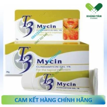 Kem T3 Mycin - Giảm mụn trứng cá, mụn kèm viêm, mụn ẩn