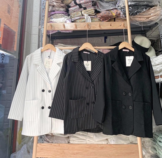 [Ảnh thật/Video] SET VEST/BLAZER KẺ SỌC HÀN QUỐC | BigBuy360 - bigbuy360.vn