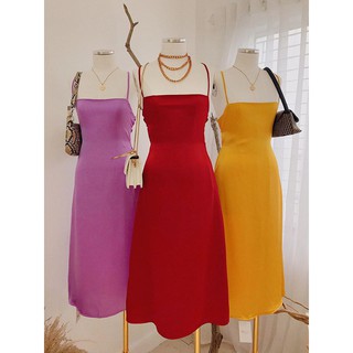 Đầm đan dây phi lụa