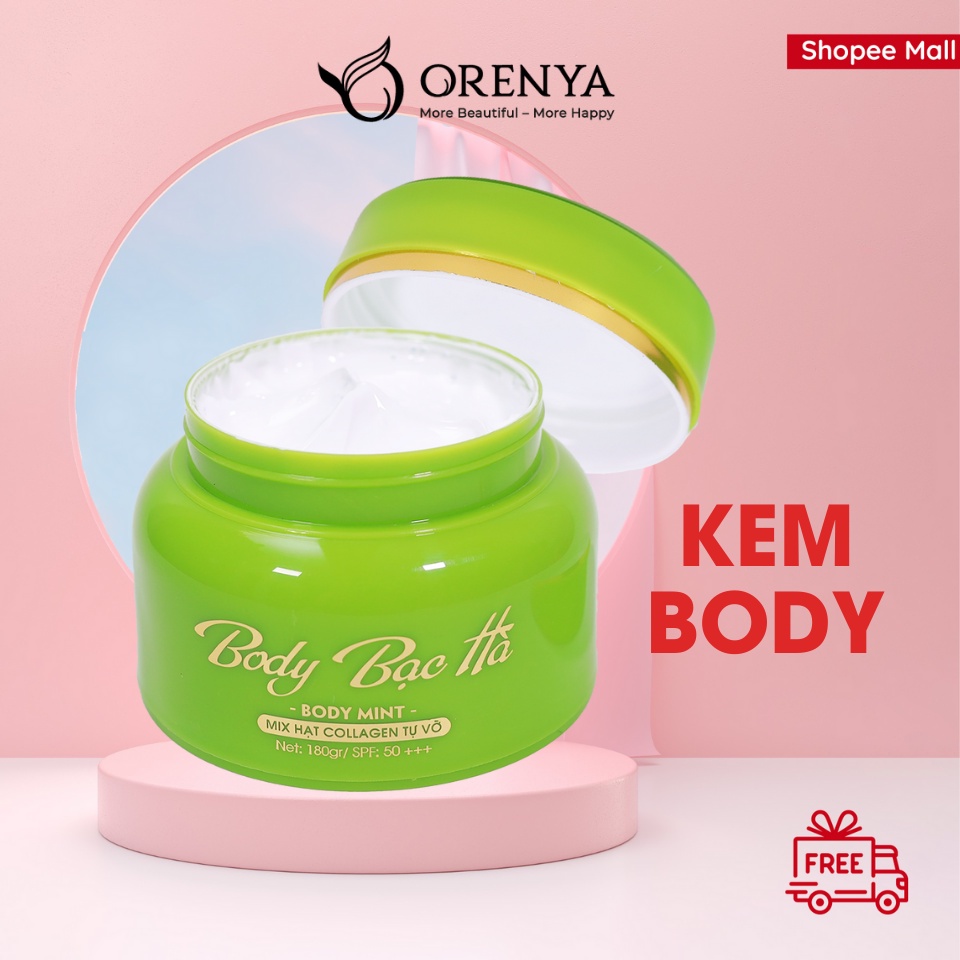 Kem Body Bạc Hà  - Body Mint Dưỡng Trắng da, thấm nhanh, không bết dít