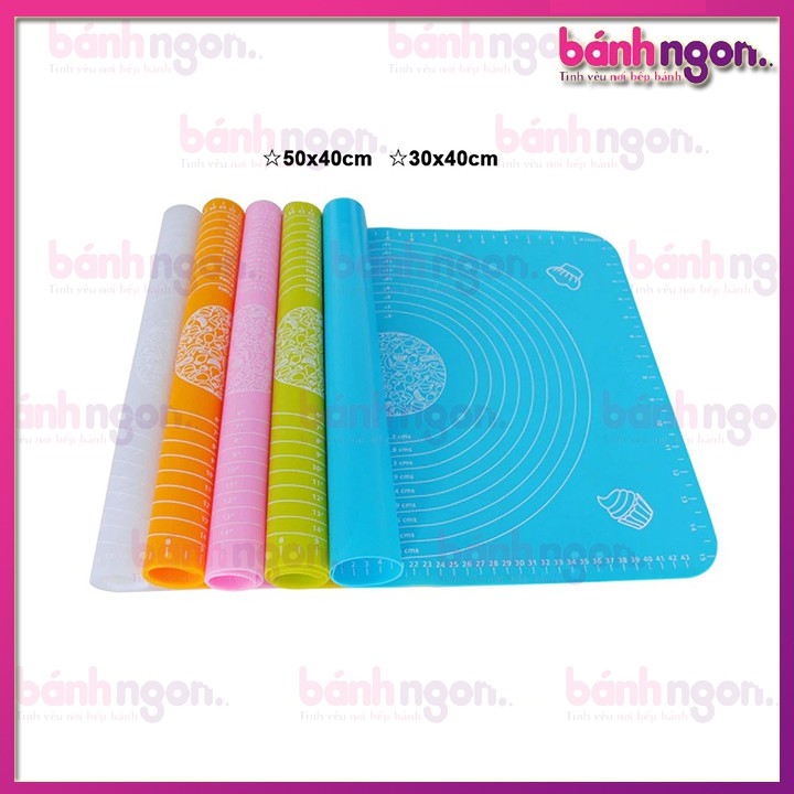 Tấm lót nhào bột silicone/thảm nhào bột chống dính 50x40cm