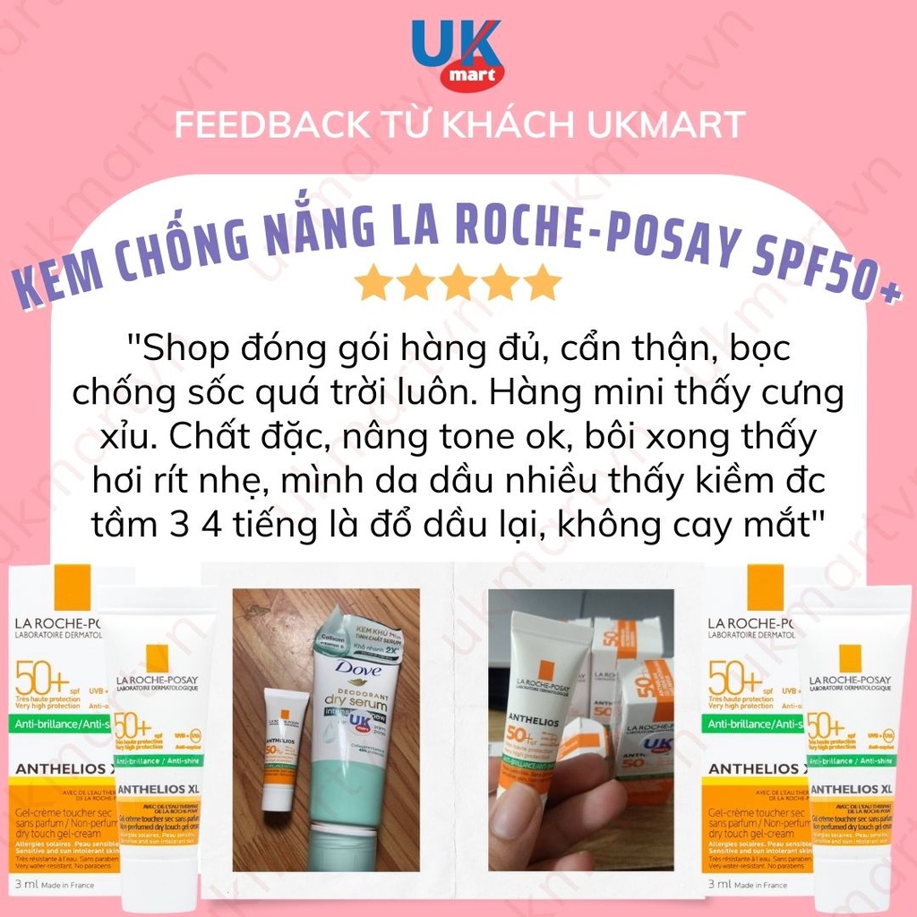 Kem Chống Nắng La Roche Posay Kiểm Soát Dầu SPF50+ 50ml Anthelios Anti-Shine Gel-Cream Dry Touch Finish Mattifying