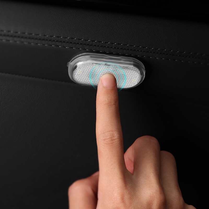 Bộ 2 Đèn LED Gắn Trần Xe Hơi Ban Đêm Cảm Ứng Có Thể Sạc Lại