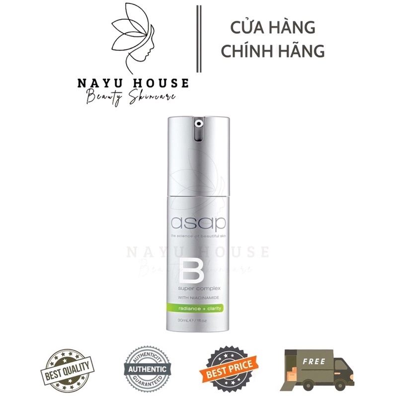 TINH CHẤT CẢI THIỆN NẾP NHĂN, SẮC TỐ VÀ LỖ CHÂN LÔNG ASAP B SUPER COMPLEX WITH NIACINAMIDE