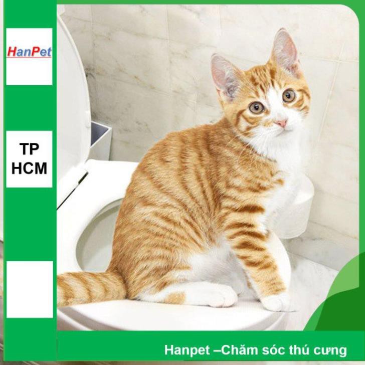 Hanpet.GV- Bộ dạy mèo đi vệ sinh bồn cầu (LOẠI CÓ HỘP GIẤY) huấn luyện mèo đi vệ sinh đúng chỗ