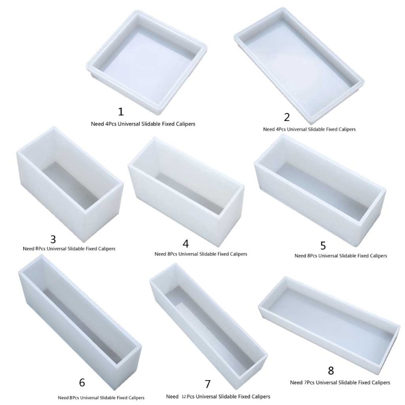 san* Silicone Square Long Rectangle Molds for Soap Making Supply Handmade Tool Craft