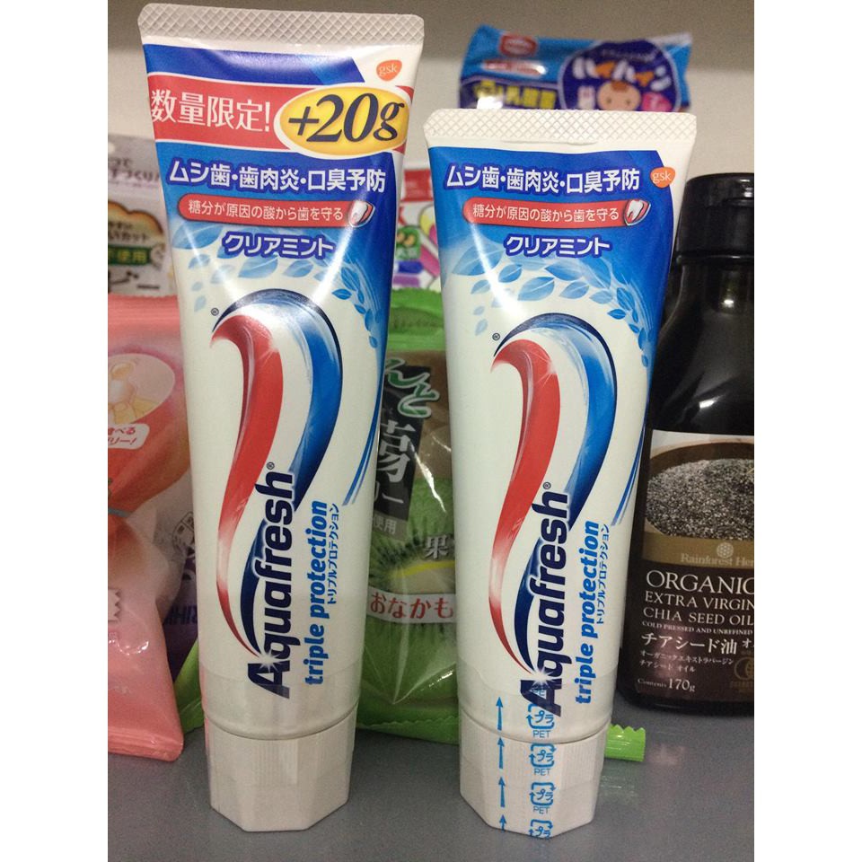 {Cộng thêm 20G giá ko đổi} Kem đánh răng Aquafresh Nhật