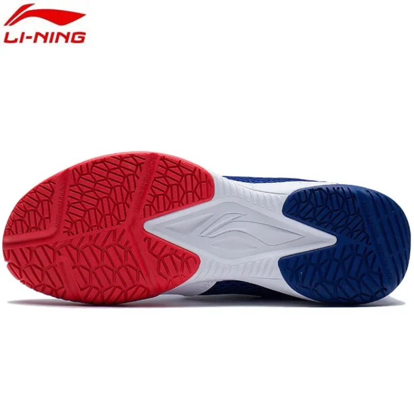 Giày cầu lông Lining chính hãng AYTS020-4 mẫu mới màu trắng xanh dành cho nam