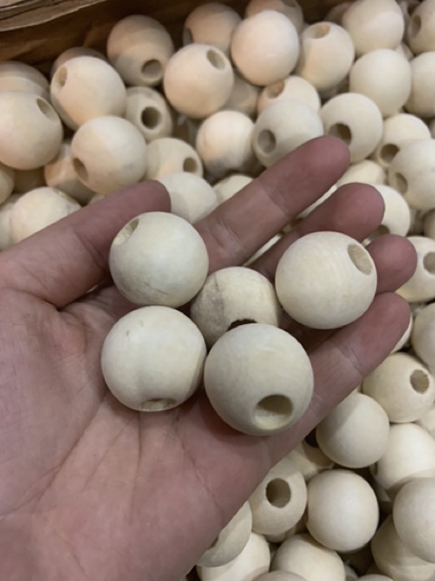 Hạt gỗ làm macrame 10 hạt