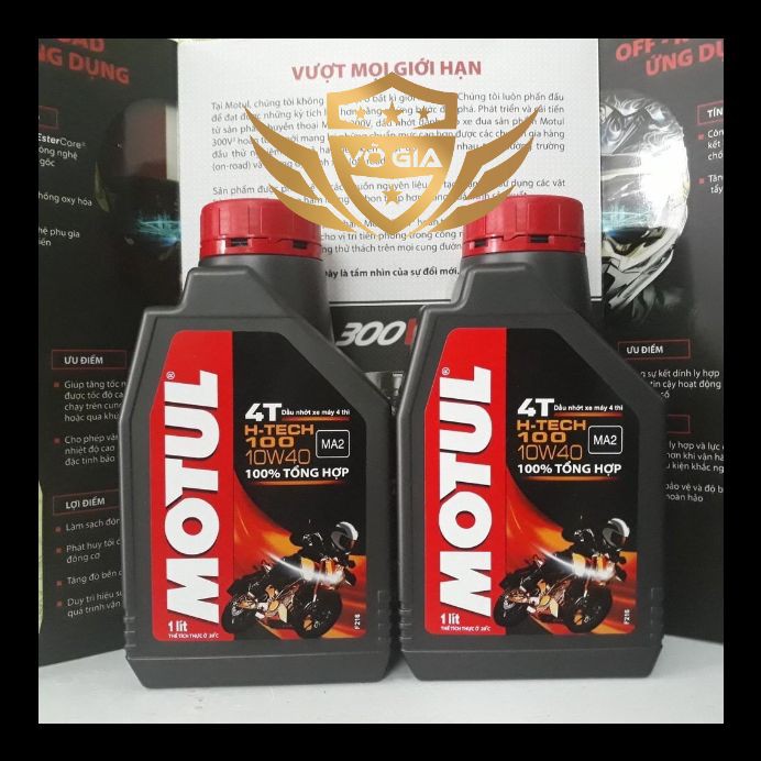 (Giá cạnh tranh) Motul H-Tech 10w40 1L - Nhớt xe số cao cấp