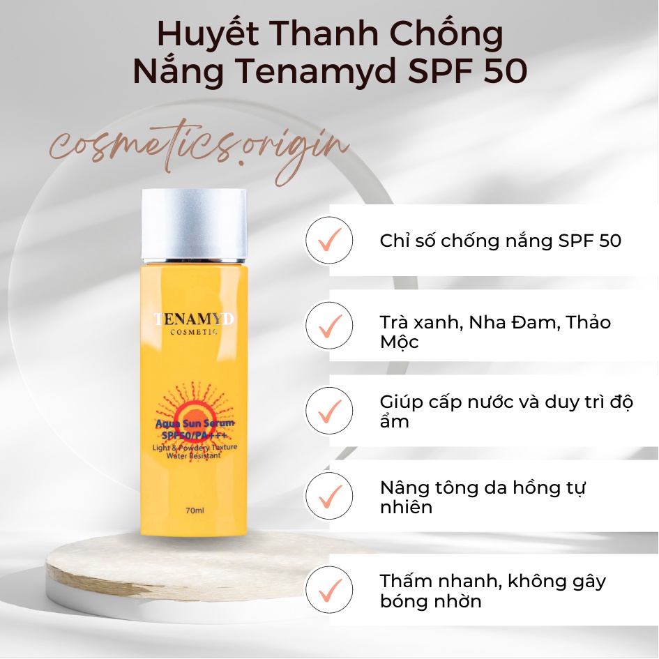 Huyết Thanh Chống Nắng Tenamyd SPF 50 / PA+++ Aqua Sun Serum SPF 50 / PA - Hàng chính hãng