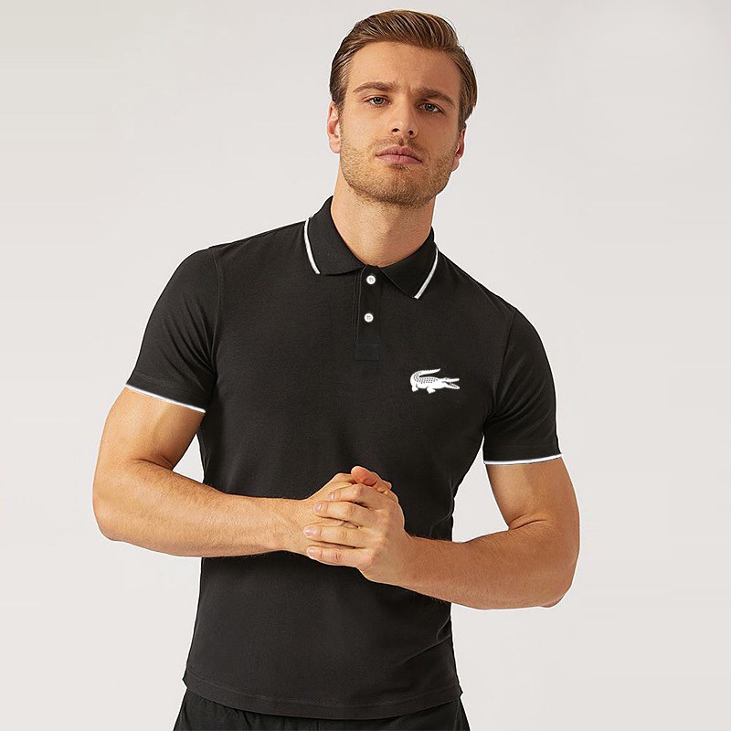 Lacoste Áo Thun Polo Ngắn Tay Thời Trang Mùa Hè Dành Cho Nam / Size S-3xl