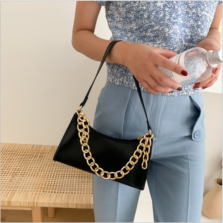 [ Xả Lỗ ] Free Ship  Túi Xách Kẹp Nách Nữ Dây Xích Mạ Vàng Trang Trí Hot 2020 ( Ms : 264 ) | BigBuy360 - bigbuy360.vn