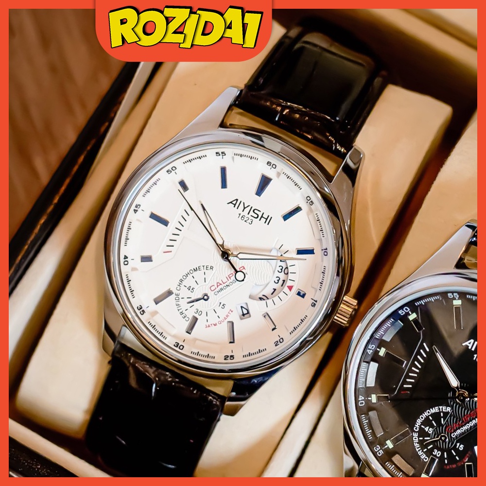Đồng hồ nam chính hãng dây da đẹp cao cấp giá rẻ thời trang chống nước phong cách doanh nhân Rozida'1 DH07
