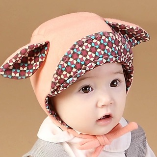 M17-Mũ nỉ len tai thỏ cho bé