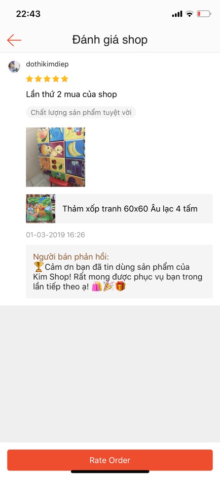 Thảm xốp tranh 60x60 Âu lạc 4 tấm