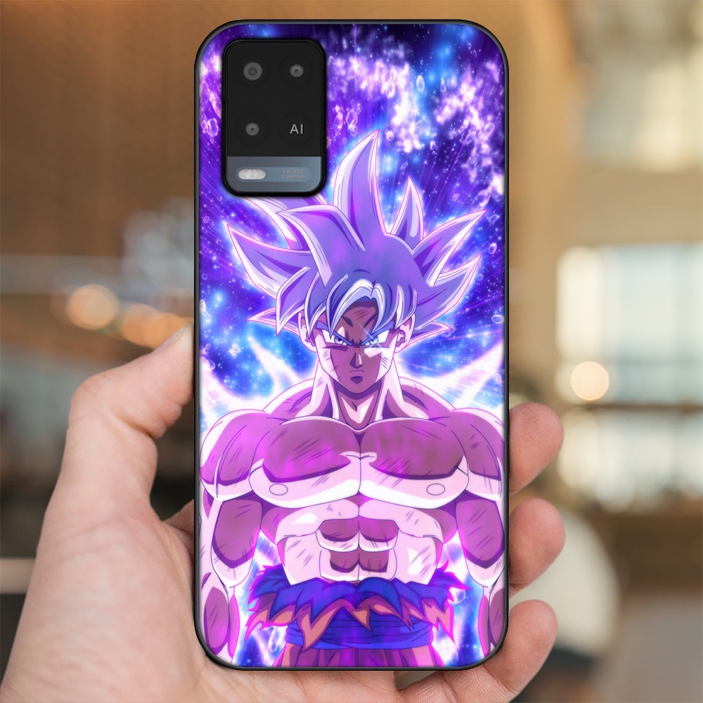 Ốp lưng Oppo A54 4G, A54 5G viền đen in hình Goku Dragon Ball