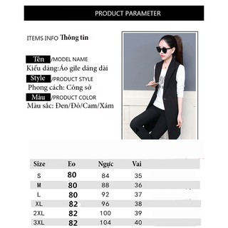 Áo gile nữ dáng dài RX-007