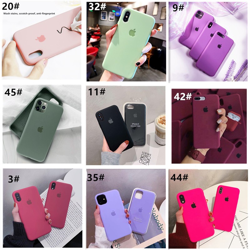 Ốp điện thoại silicon màu trơn cho iPhone 12 12 PRO MAX /12MINI /11 Pro Max X XS Max XR 7 8 6s 6P 7P 8P | BigBuy360 - bigbuy360.vn