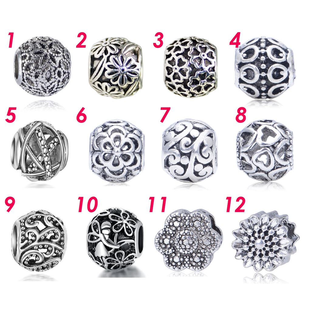 Charm trơn hoa nhiều mẫu - Linhcharms
