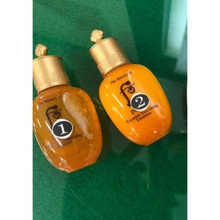 Cặp nước hoa hồng & Sữa dưỡng ẩm & trắng da mini Whoo vàng