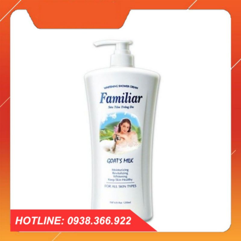 Sữa tắm trắng da Familiar tinh chất sữa dê 1200ml