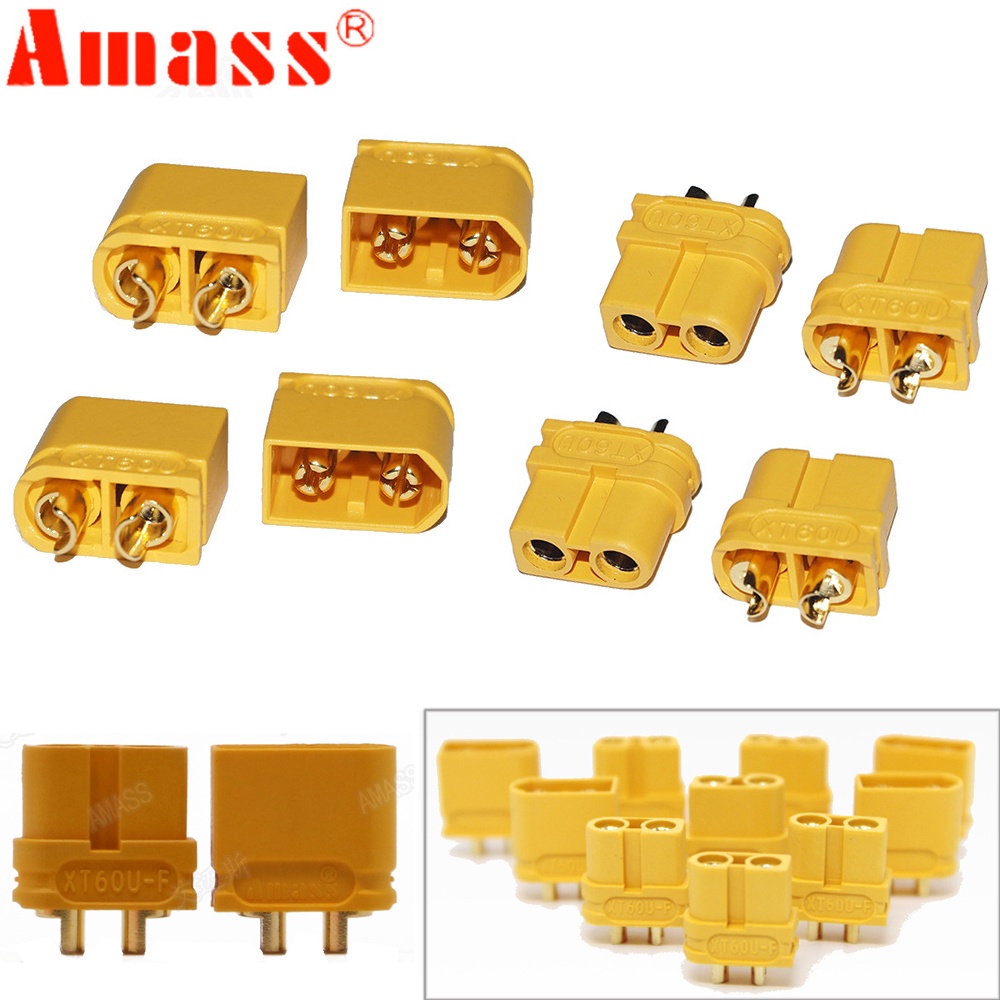 Set 10 Phích Cắm Bắp Chuối XT60U XT60 Mạ Vàng Jack 3.5mm Cho Máy Bay Điều Khiển Từ Xa