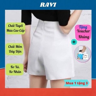 Quần Short💖𝑭𝑹𝑬𝑬𝑺𝑯𝑰𝑷💖Sooc Tuyết Mưa Cao Cấp-Quần Đùi Nữ Cạp Cao Mặc Siêu Mát QSDA01