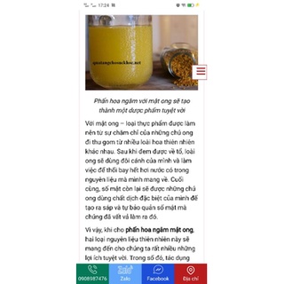Mật ong ngâm phấn hoa