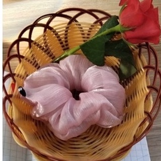 Cột tóc srunchie tơ xước ánh kim