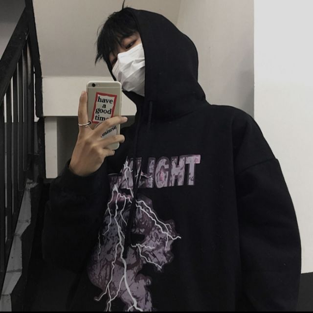 (Sẵn) Áo hoodie nam nữ ulzzang sấm sét ⚡ FREESHIP 💚 Áo nỉ lót bông dáng rộng ⚡ | WebRaoVat - webraovat.net.vn