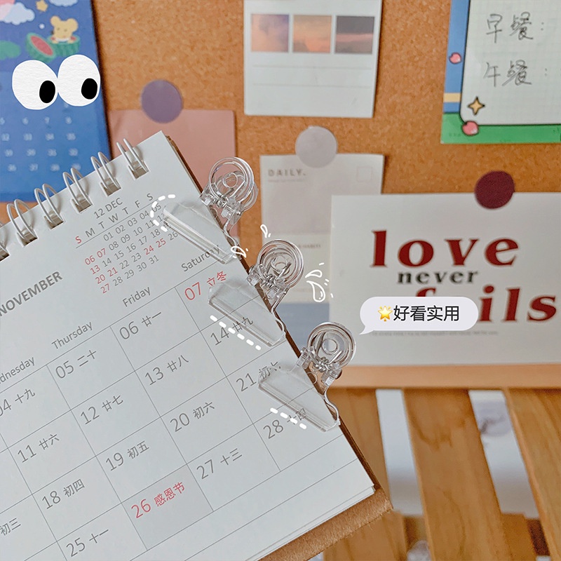 Kẹp Giấy/Keo Bảng Bằng Acrylic Trong Suốt Đơn Giản