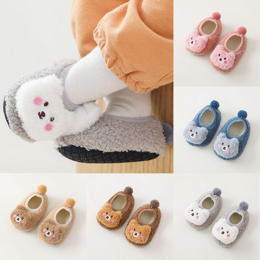 Giày Vải Cotton Dày Dễ Thương Cho Bé Tập Đi