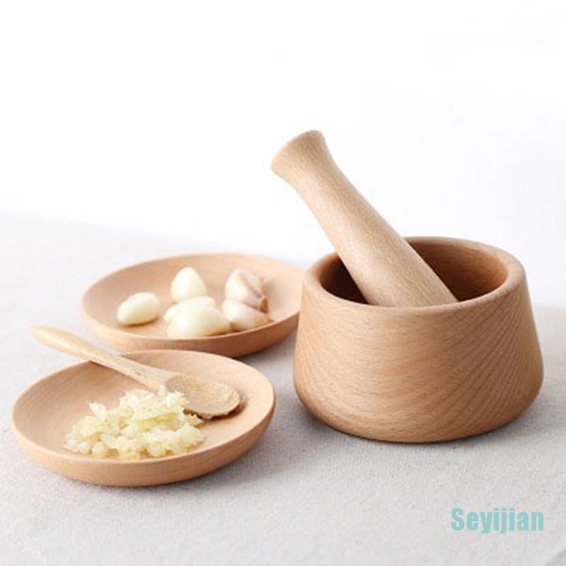 Dụng cụ giã tỏi bằng gỗ hữu cơ cho nhà bếp