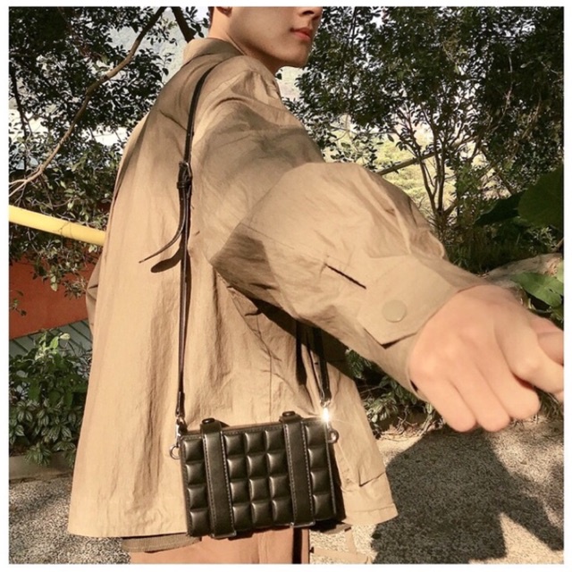 Túi da nam nữ đeo chéo hình hộp chữ nhật hoạ tiết ô vuông HÀNG CÓ SẴN | BigBuy360 - bigbuy360.vn