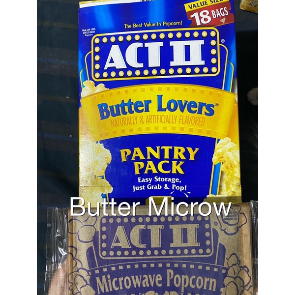 Bắp nổ chảo,lò vi sóng ACT II BUTTER LOVER 78GR- Bơ mặn