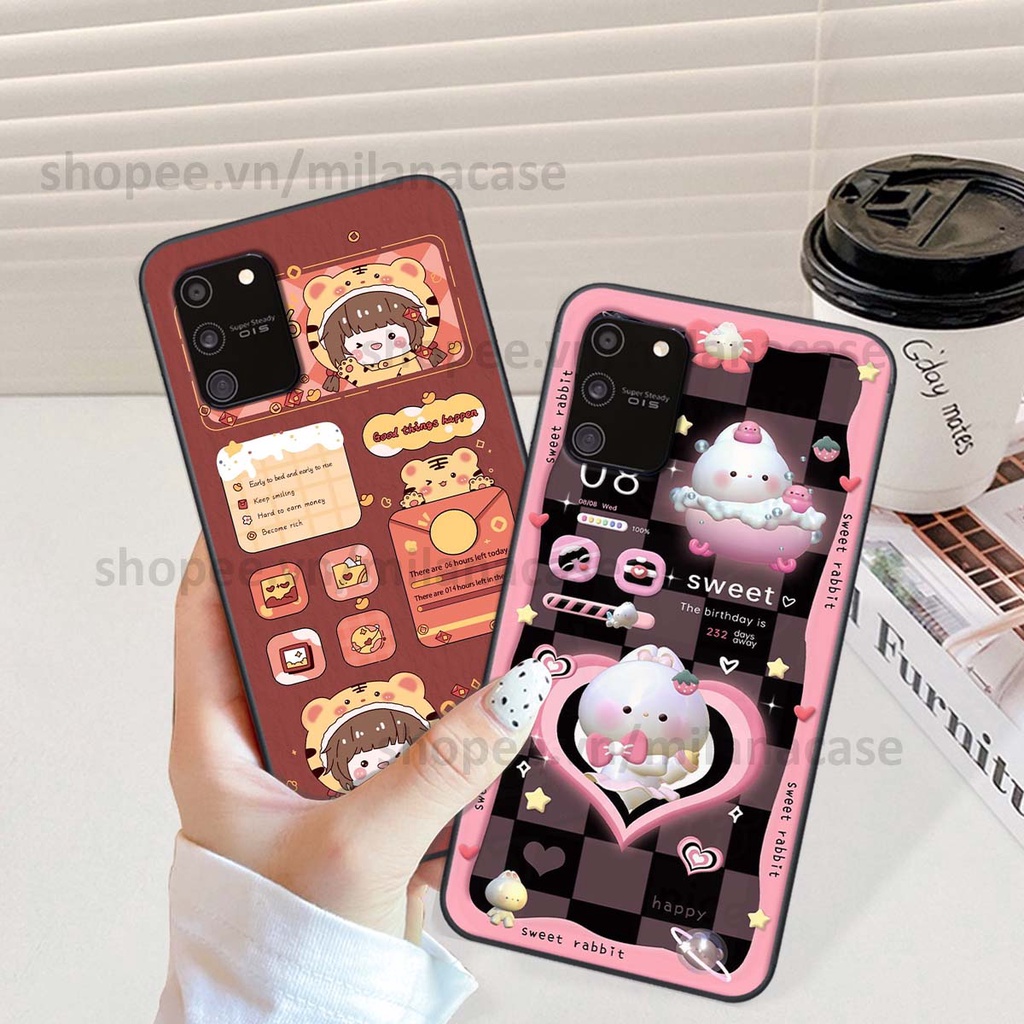 Ốp Samsung S10 Lite hình đồng hồ icon gấu mèo cute cực dễ thương ngộ nghĩnh