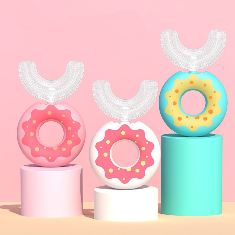 Bàn chải đánh răng ZHAN QI TOYS bằng silicon hình chữ U 360 độ an toàn dành cho bé