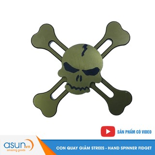 Con Quay Giảm Stress Steering Nhôm Skull Hand Spinner Cỗ - Fidget Spinner Hot 2017