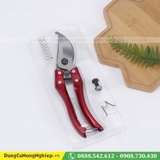 Kéo cắt cành cán đỏ cắt tỉa cành nhánh cây ăn quả bonsai hoa kiểng