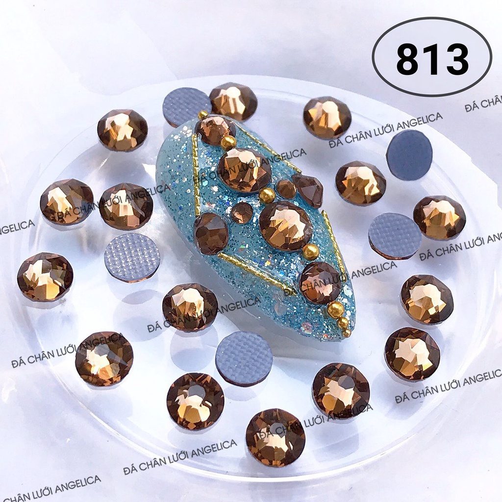 Đá Nail Chân Lưới 16 Khía Smocked Topad Đính Móng ANGELICA 813
