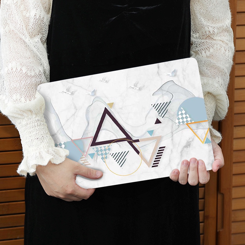 Ốp Máy Tính Bảng Họa Tiết Hình Học Có Bàn Phím Cho MacBook Air 13 A1466 A1369 2012-2017 Release M1 Pro 13 inch A2338 A2289 A2251 New Air13 A2337 A1932