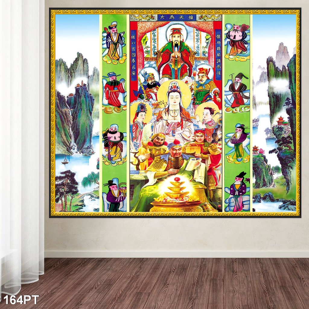 Tranh Vải Lụa 3D Cửu Huyền Thất Tổ