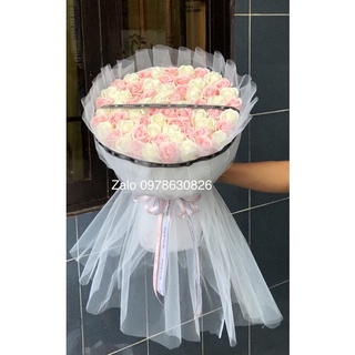 Hoa sáp thơm bó 60 bông mẫu mới