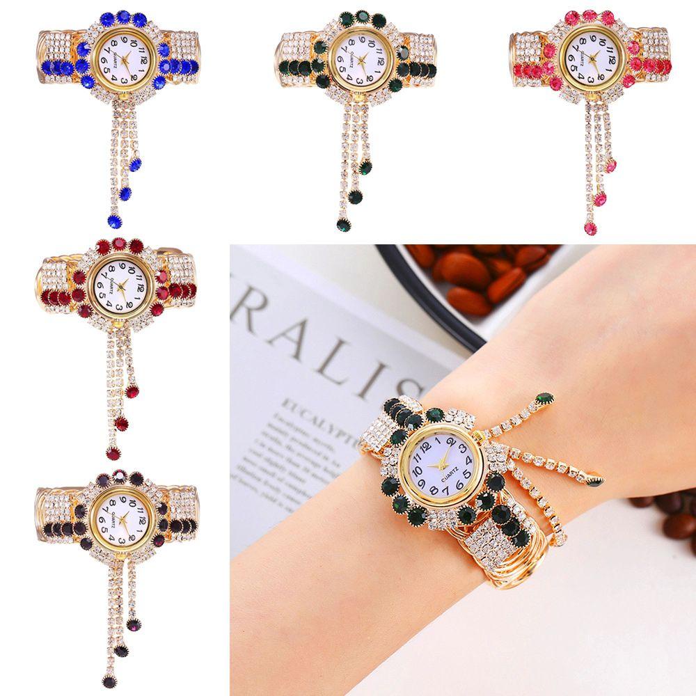 WATTLE Đồng Hồ Quartz Nữ Dây Thép Đính Hột Xoàn Thiết Kế Mới