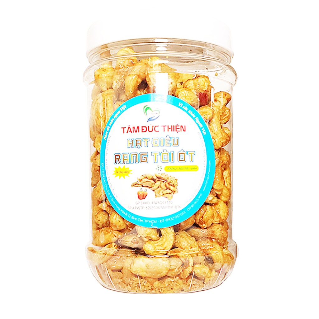 Combo 5 Hộp Hạt Điều Rang Tỏi Ớt[Nguyên Liệu Sạch]Tâm Đức Thiện(5 x 250GR) | BigBuy360 - bigbuy360.vn