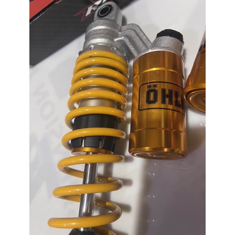 Phuộc sau bình dầu vàng núm tăng chỉnh đen kiểu PHUỘC OHLINS  Wave , dream , future