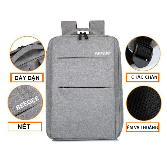 Balo laptop nam nữ Hàn quốc thời trang dày dặn chống thấm nước để được laptop 15.6in 113 BEE GEE