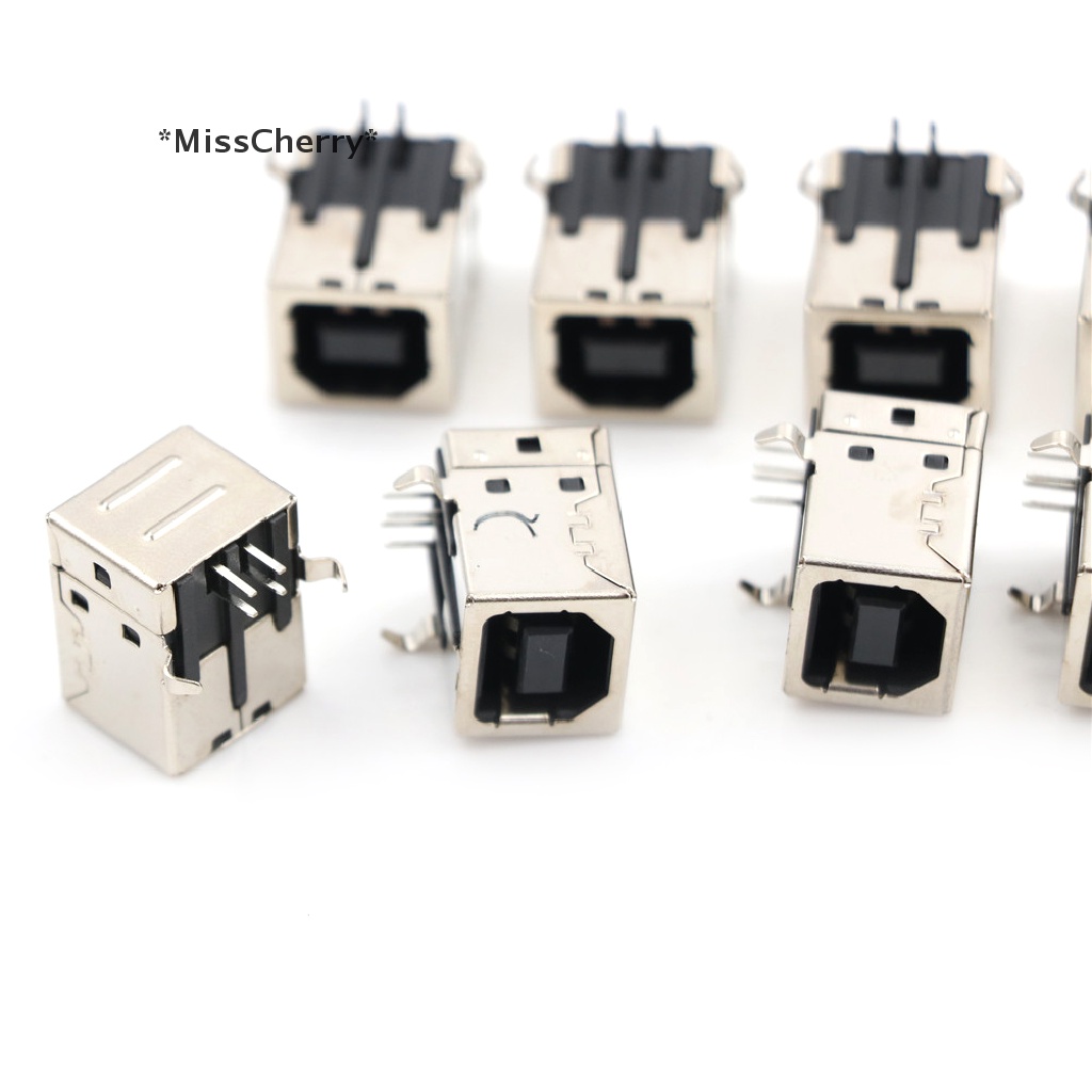 Set 10 Ổ Cắm PCB DIP Cổng USB Type-B Góc Phải 4 Chấu Chuyên Dụng