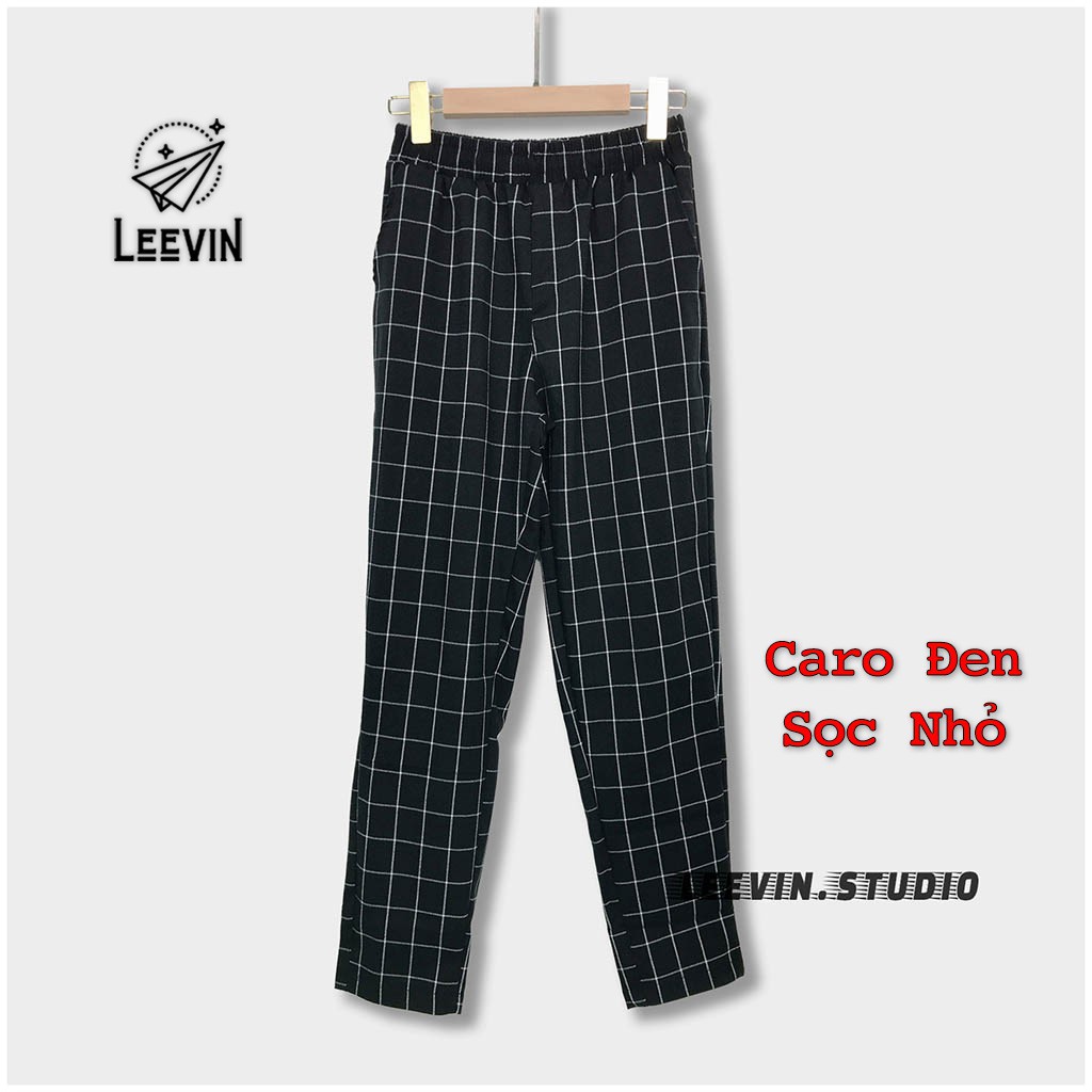 HÀNG CAO CẤP -  Quần Baggy Nam Nữ Kẻ Caro PLAID Ống Suông Unisex - Kiểu quần baggy nữ vải Plaid kẻ caro dáng suông rộng 